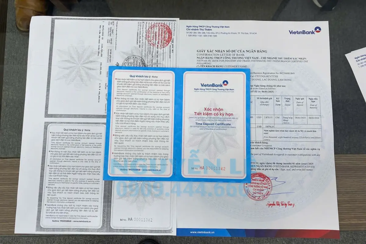 hồ sơ sổ tiết kiệm