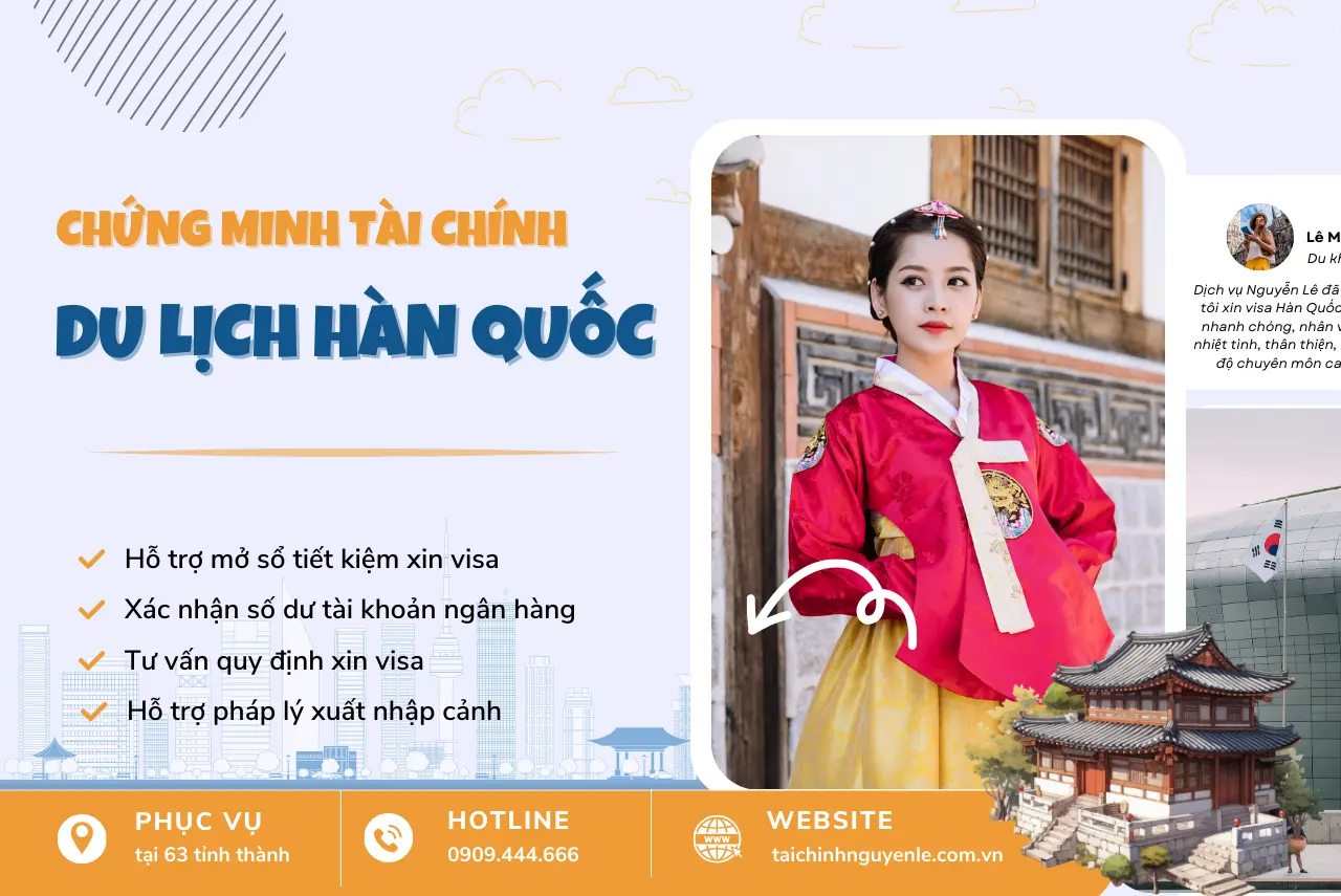 chứng minh tài chính du lịch hàn quốc