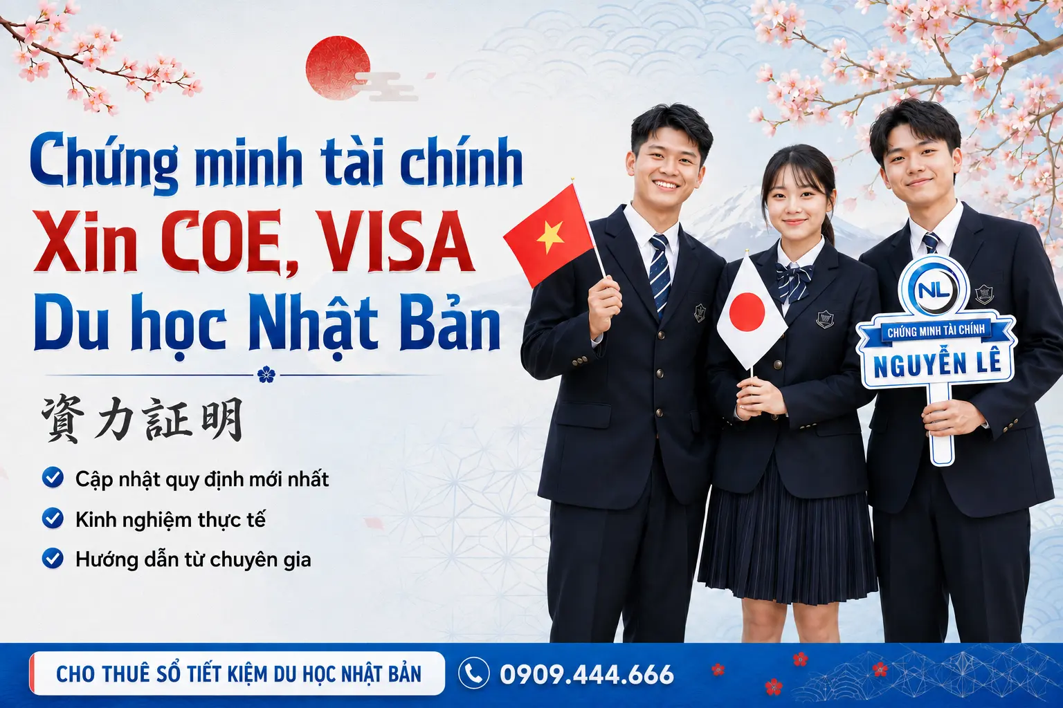 chứng minh tài chính xin coe visa du học nhật bản