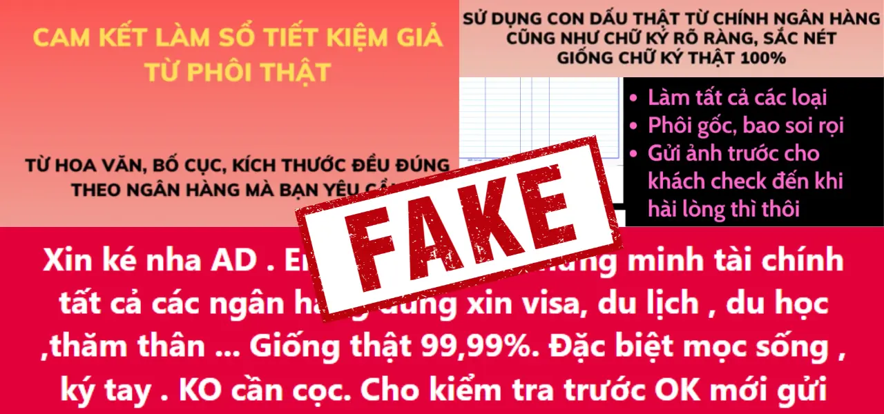 dịch vụ làm giả sổ tiết kiệm