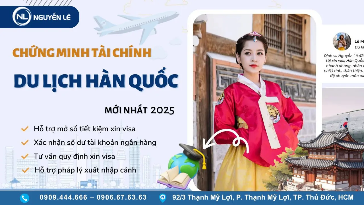 Chứng minh tài chính du lịch Hàn Quốc 2025