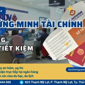 chứng minh tài chính bằng sổ tiết kiệm