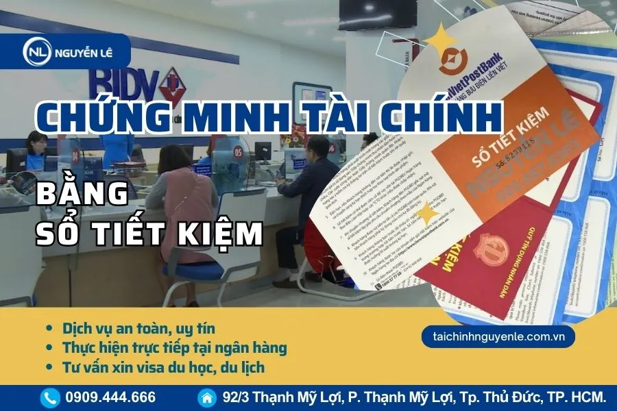 chứng minh tài chính bằng sổ tiết kiệm