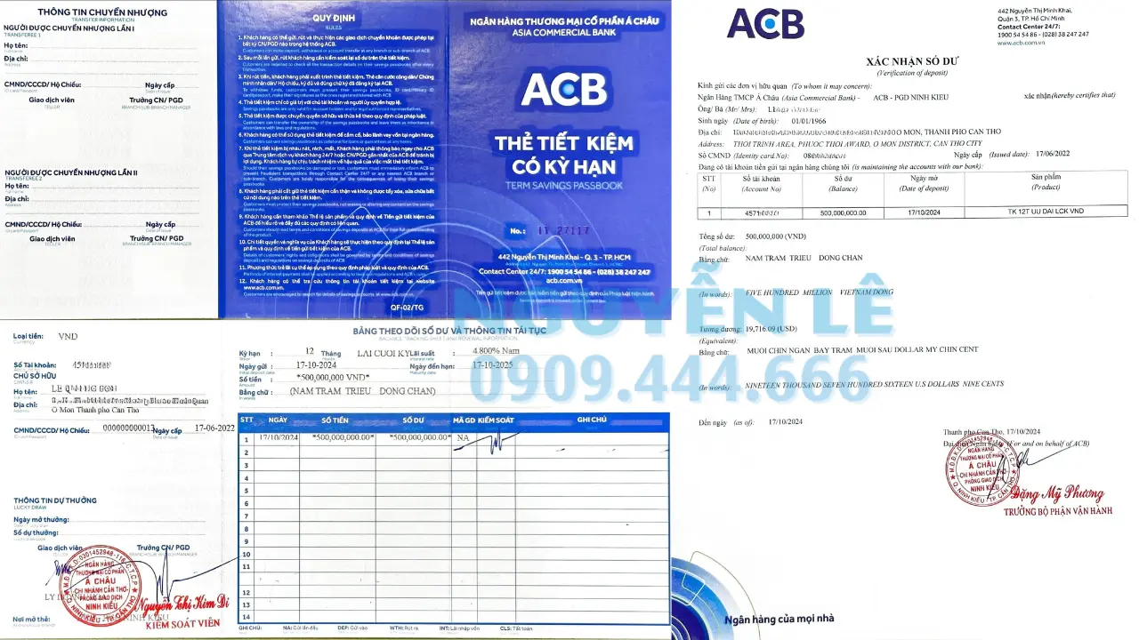 sổ tiết kiệm acb du học nhật