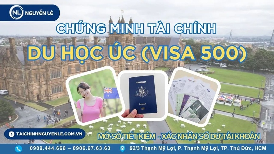 Chứng minh tài chính du học Úc visa 600