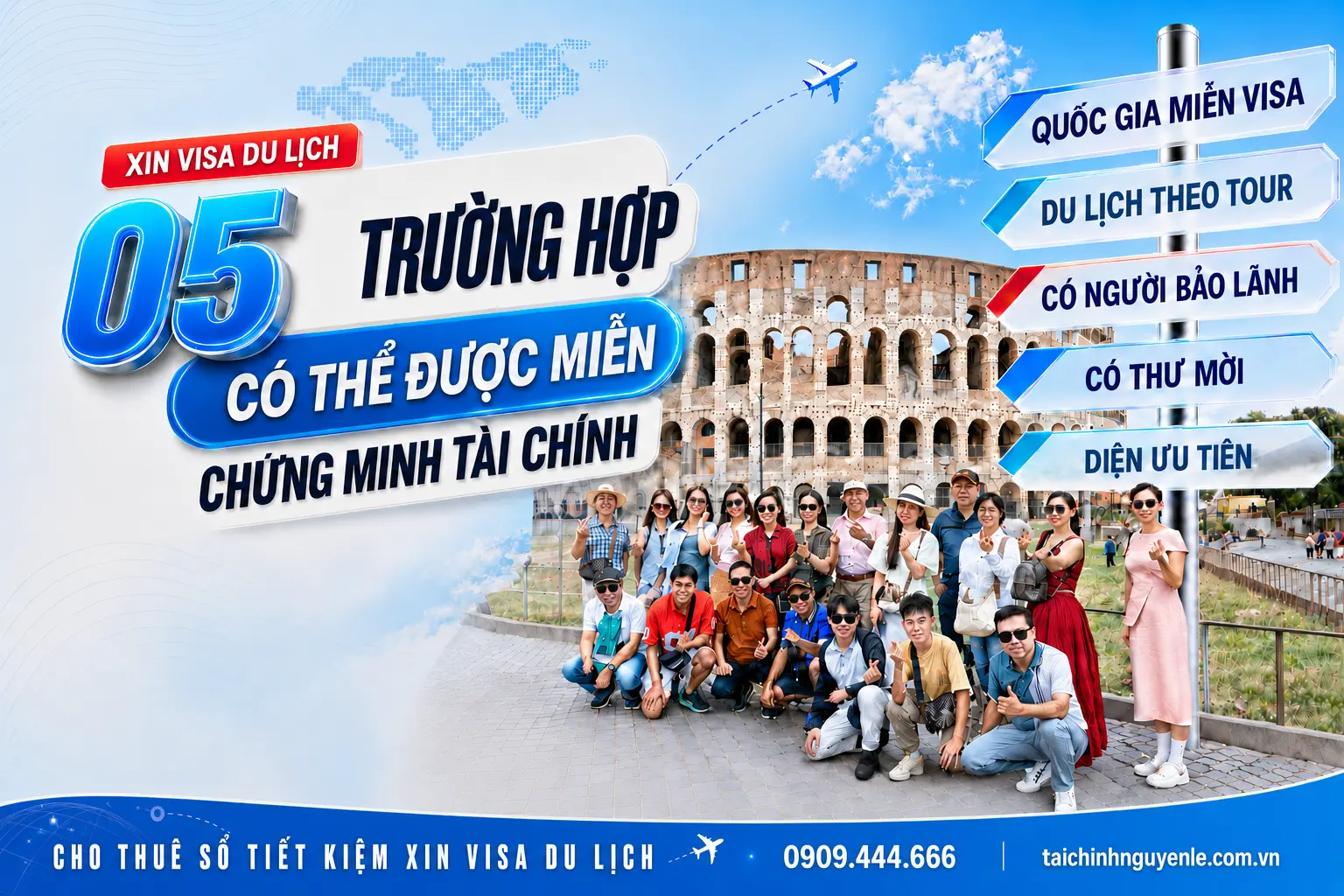 cách du lịch không cần chứng minh tài chính