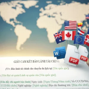 mẫu giấy cam kết bảo lãnh tài chính xin visa