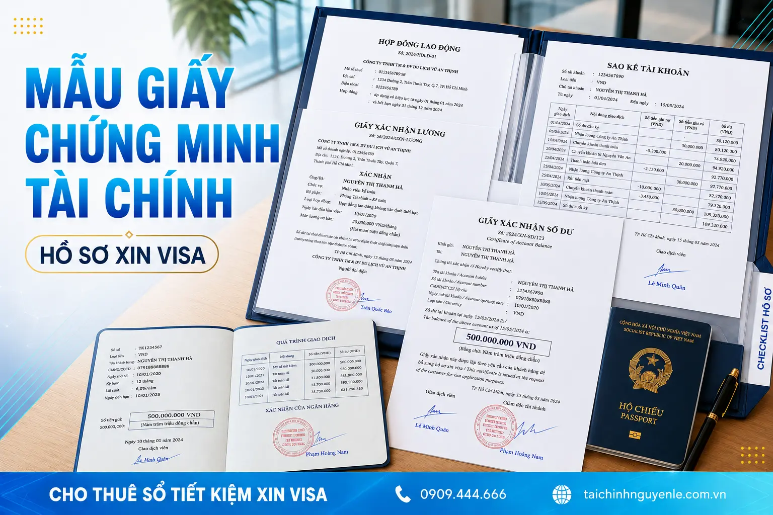 mẫu giấy chứng minh tài chính xin visa