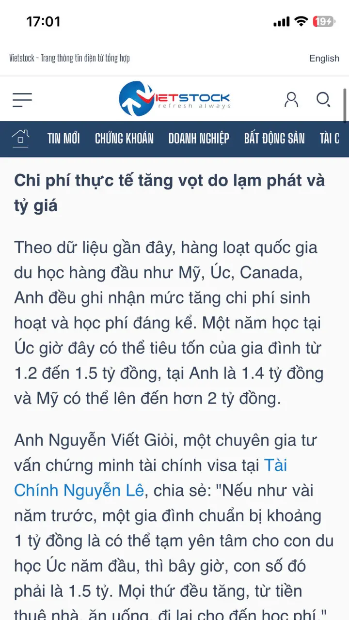 báo vietstock nói về nguyễn lê