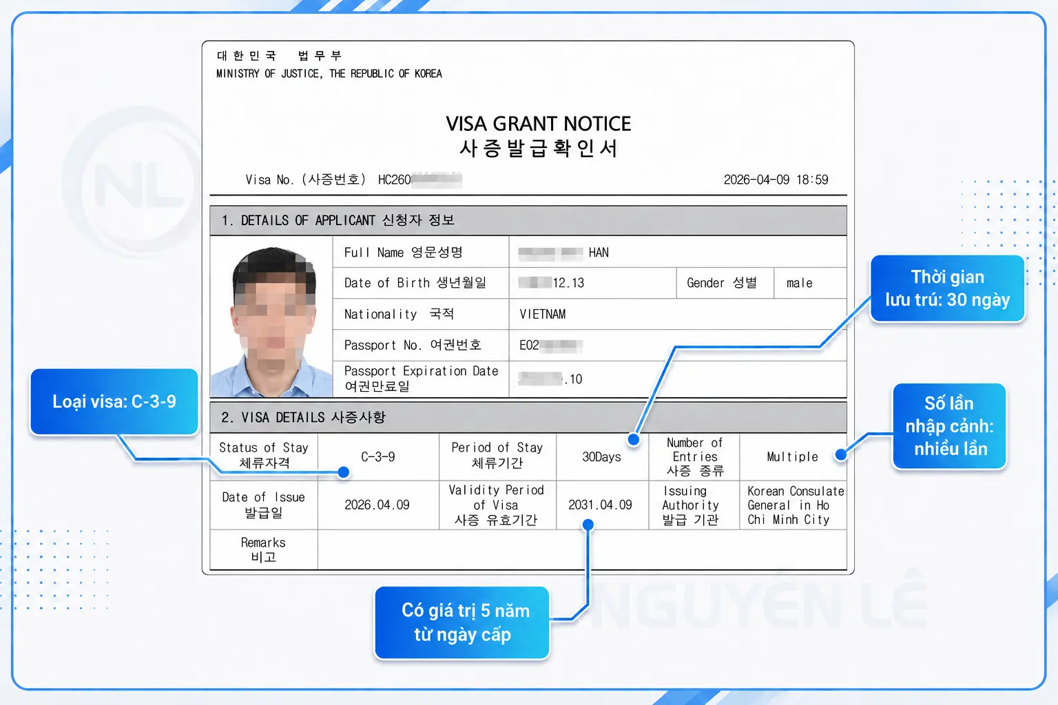 mẫu visa c-3-9 diện 5 năm