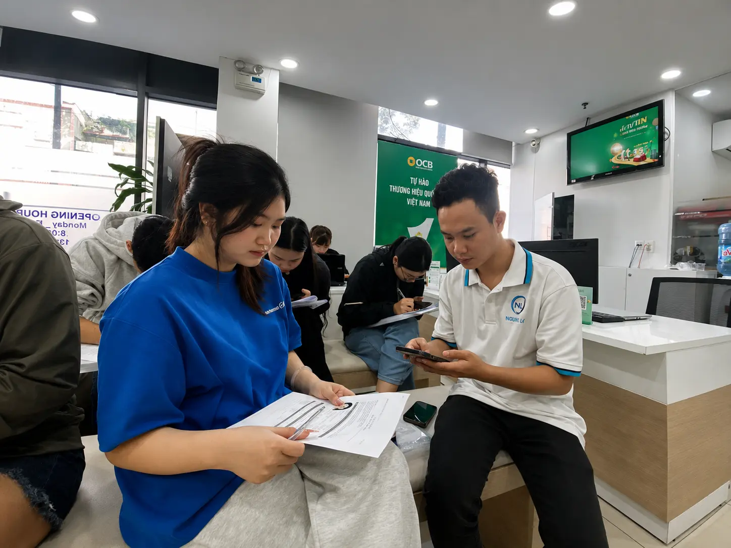 Học sinh mở sổ tiết kiệm du học