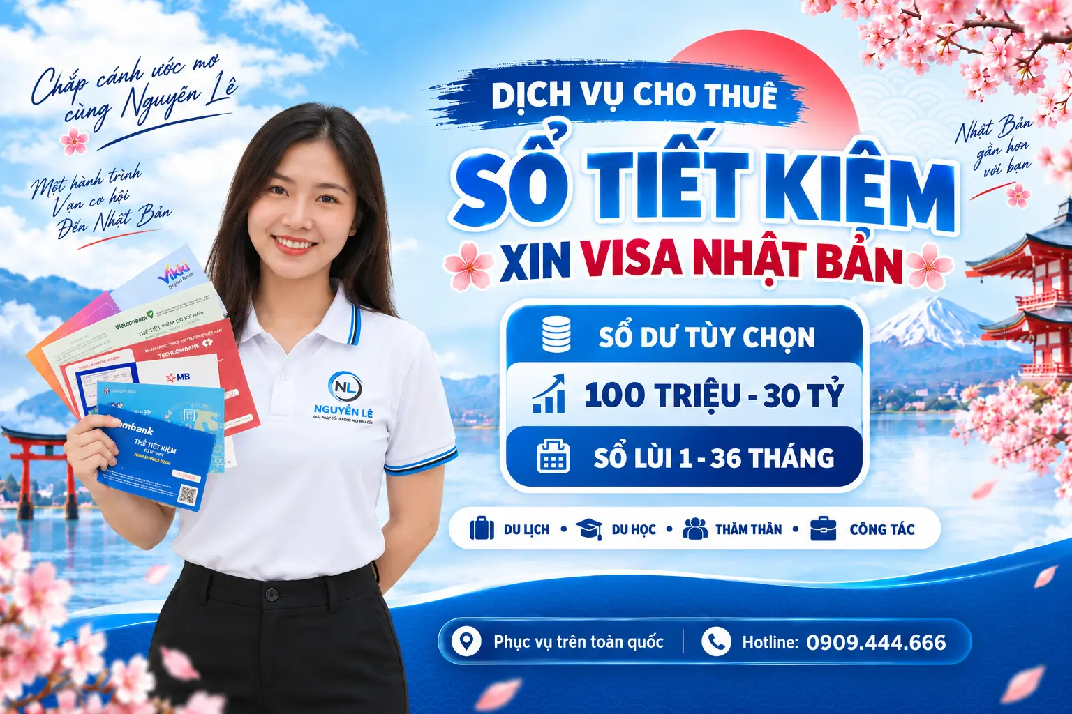 dịch vụ cho thuê sổ tiết kiệm xin visa nhật