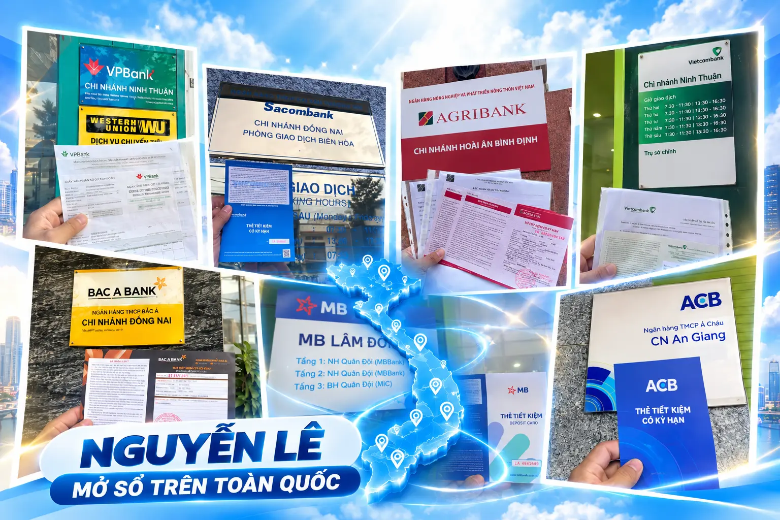 Mở sổ tiết kiệm trên toàn quốc